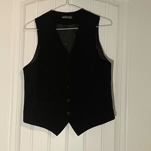 SHEIN Black Button Down Vest